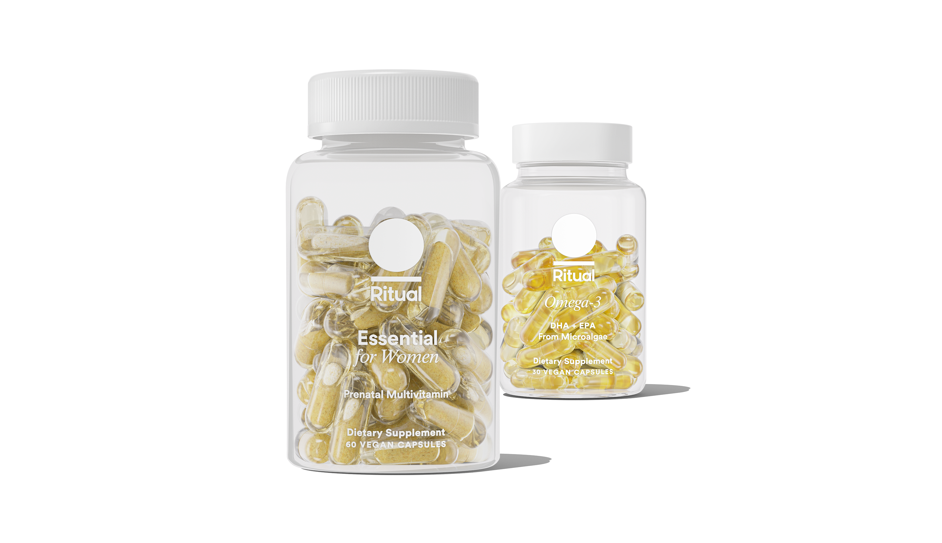 Bottle of Essential Prenatal and Omega-3 DHA & EPA on a transparent background.