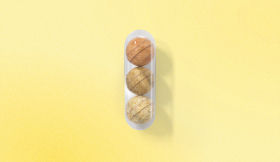 Capsule of Ritual Stress Relief on a yellow background 