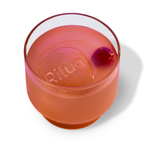 Ritual Magnesium+ container, pink powder.