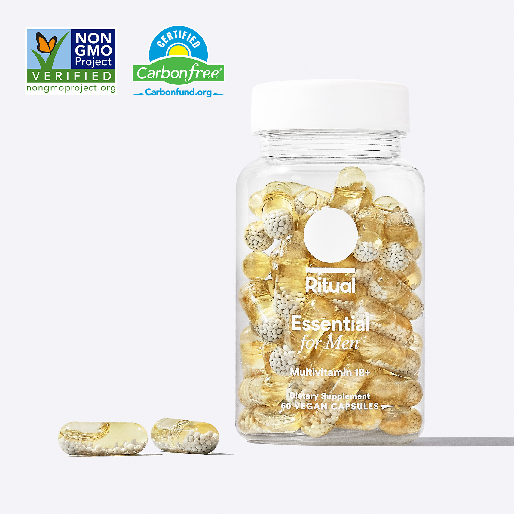 bottle with non-gmo badge 
