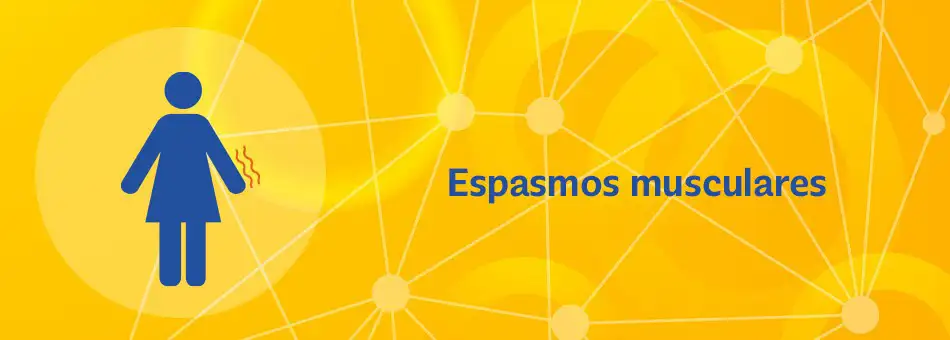 Ilustración de contracciones musculares involuntarias