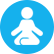 Ícono de persona meditando