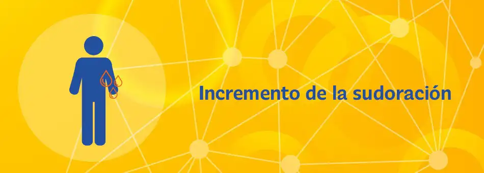 Imagen de una persona que experimenta sudoración excesiva