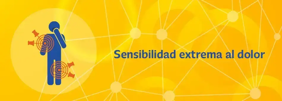 Ilustración que muestra la sensibilidad al dolor en puntos del cuerpo