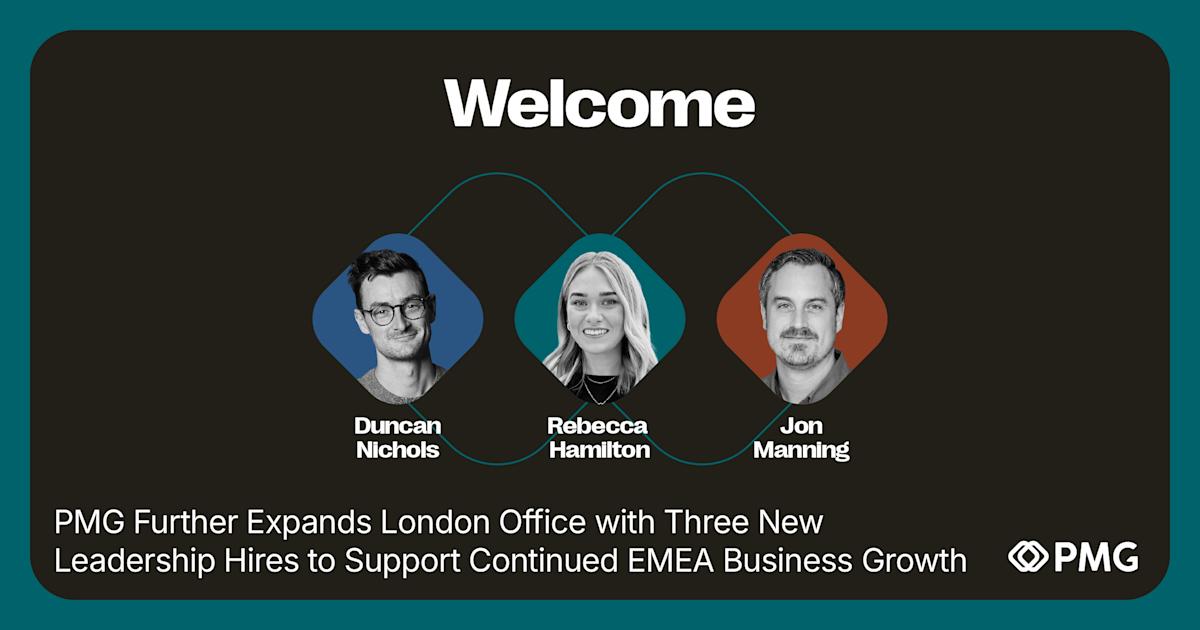 PMG Further Expands London Office with Three New Leadership Hires