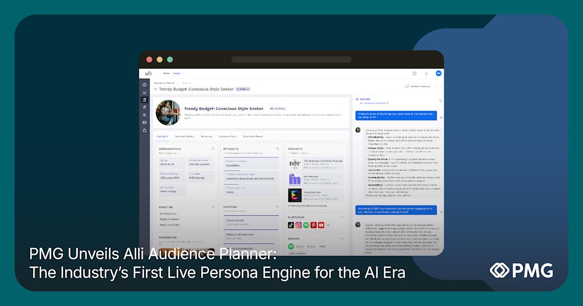 PMG Unveils Alli Audience Planner
