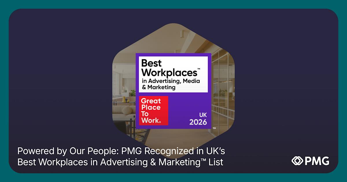 PMG Recognized in UK’s Best Workplaces in Advertising & Marketing™ List