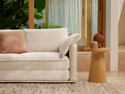 Cushy Sofa Bed Double Slider Vanilla Lifestyle 1