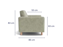 JP > Kinfort Sofa > Product Details > Dimension > 2-Seater > Image > Side