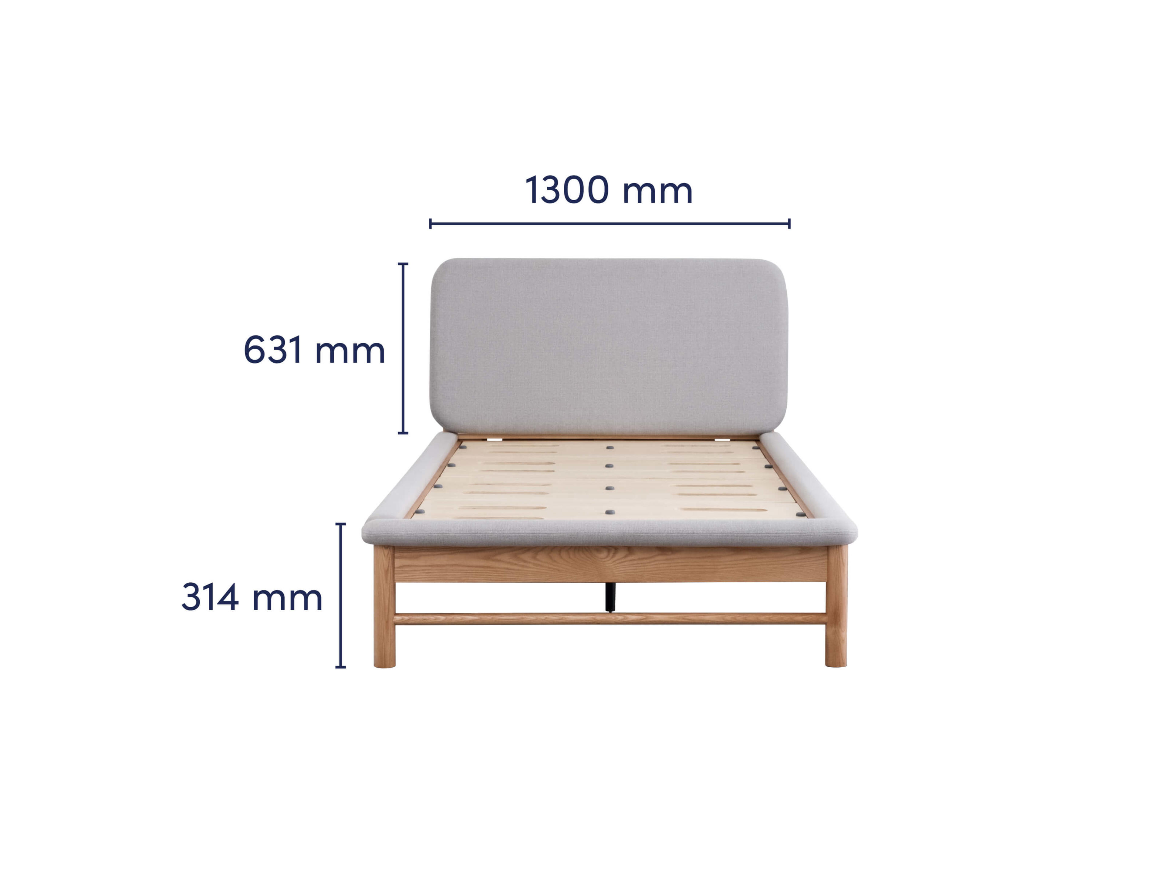 Paddington Fabric Bed Frame Super Single Dimension 1