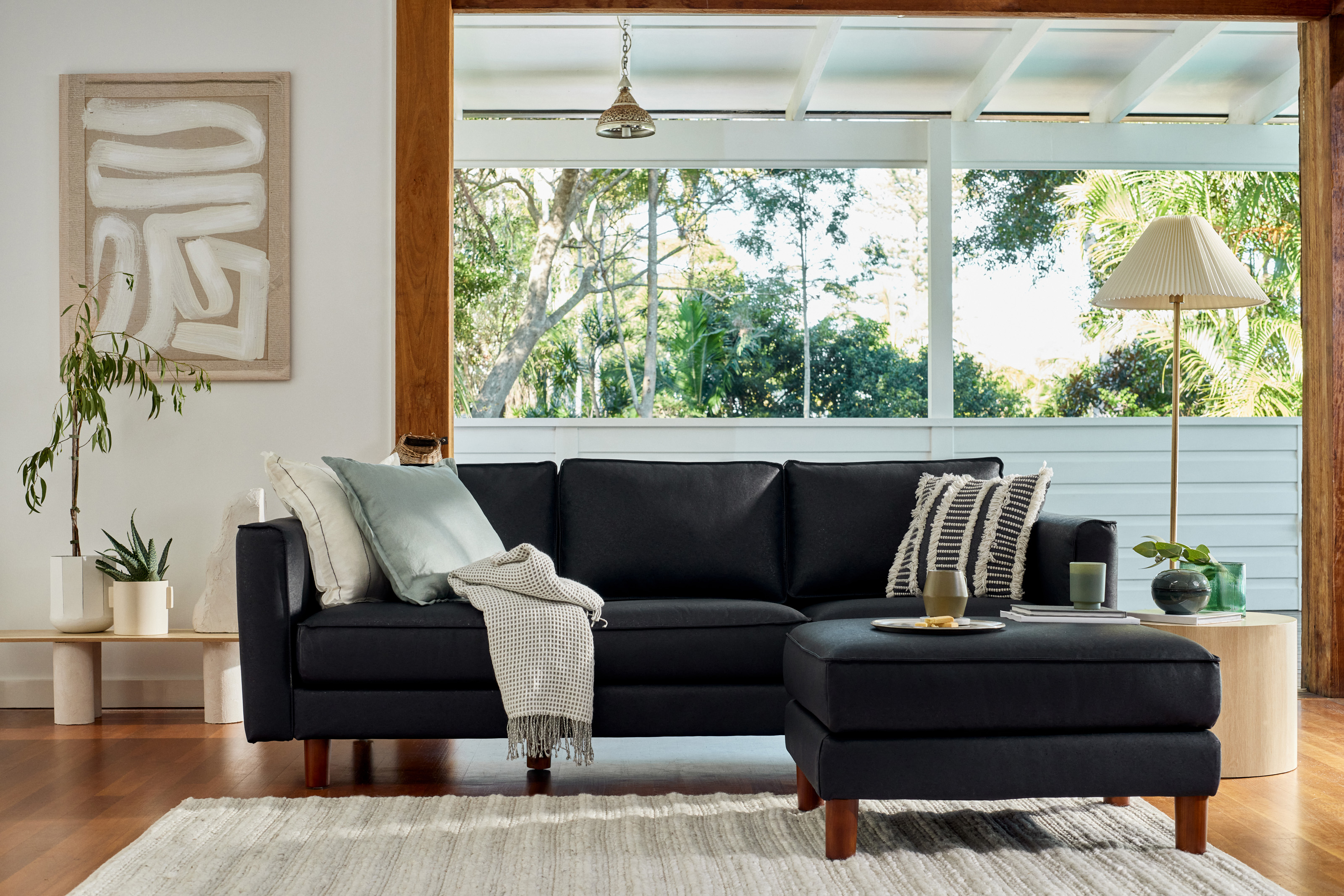 Koala's Cork Black Sofa Leather Alternative Couch Koala AU