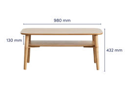 KR > PDP > Rectangle coffee Table > Dimension front
