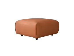 AU PDP Modern UnReal Leather Sofa Ottoman Burnt Rock Item 6