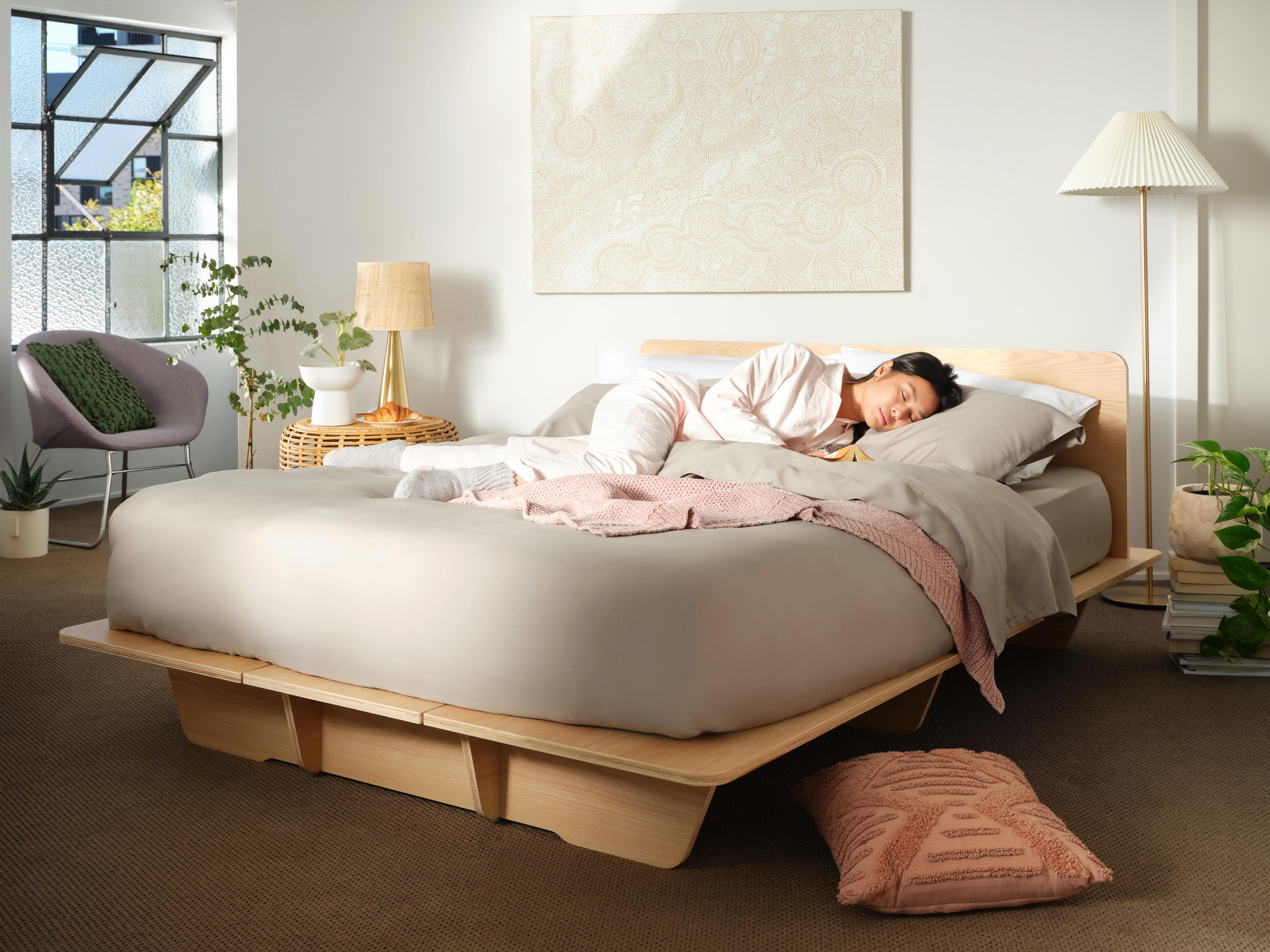Timber Bed Base Queen Slider Lifestyle 2