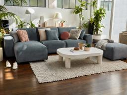 Modern Sofa with Chaise 3-Seater Blue Heeler Left Lifestyle 1
