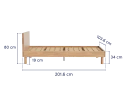 JP > PDP > Urban Bed Frame With Headboard > Dimension > Single > Side