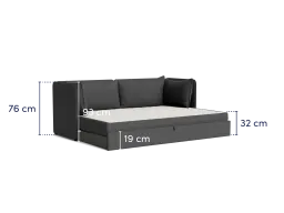 JP > PDP > Koala Sofa Bed Boxy > Charcoal Grey > V2 > Dimension > Bed Diagonal