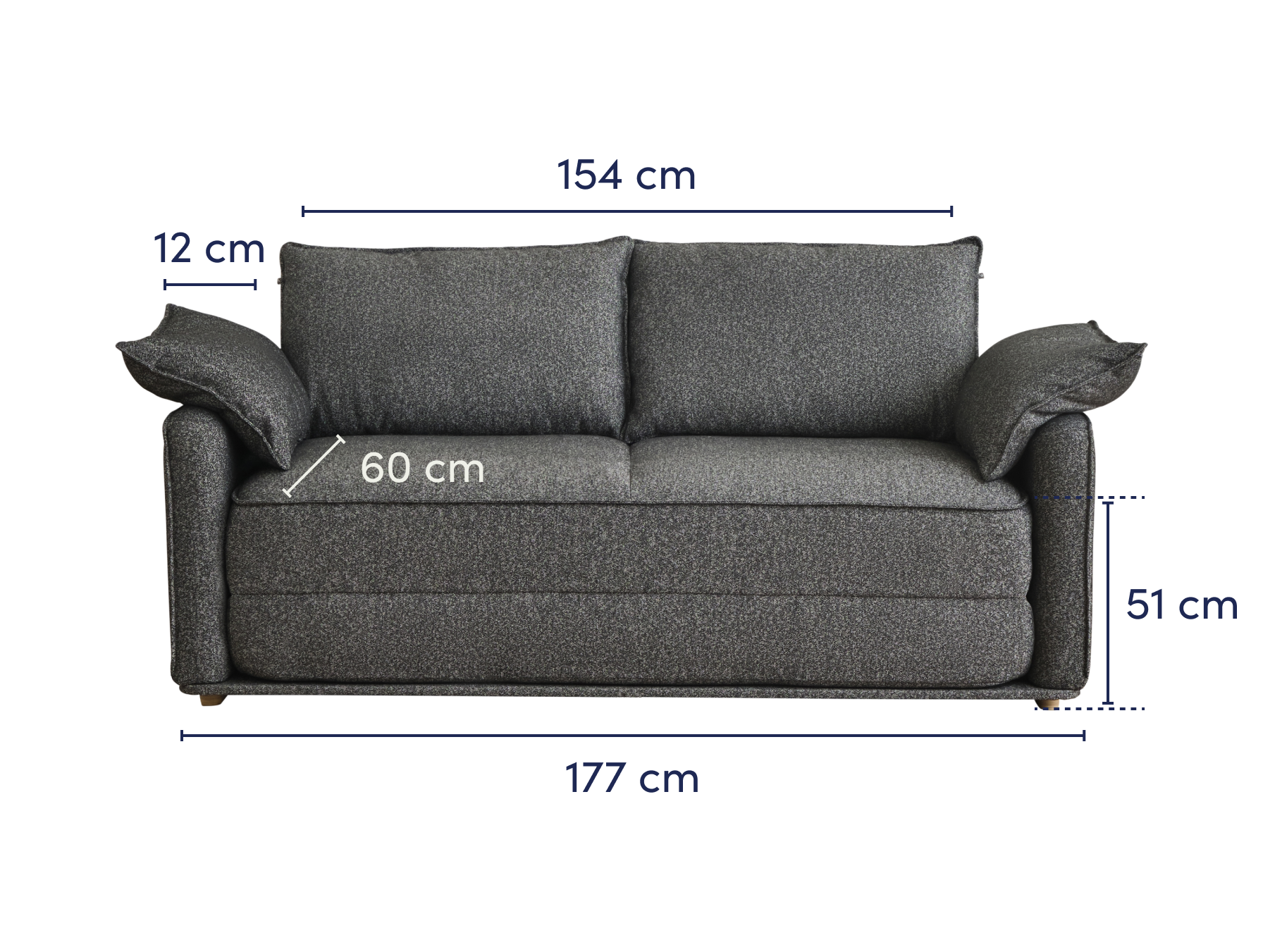 NEW Luxe Cushy Sofa Bed In Bouclé Koala AU