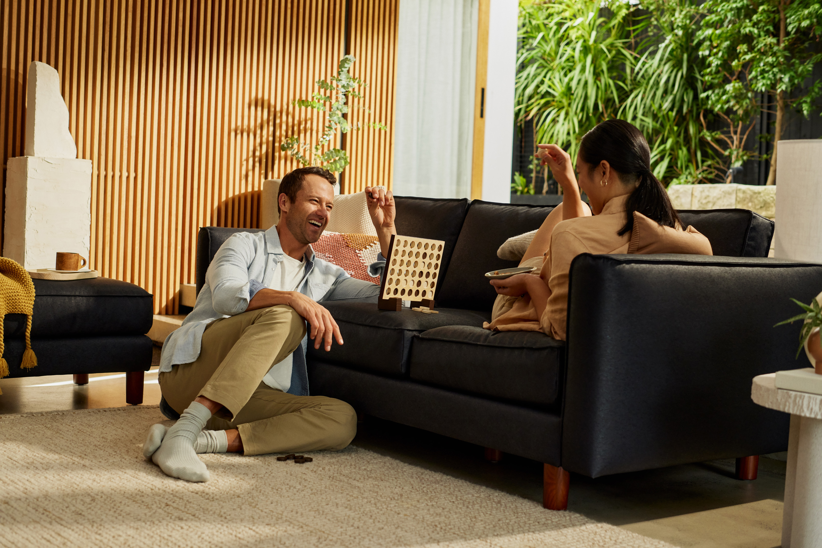 Koala's Cork Black Sofa Leather Alternative Couch Koala AU