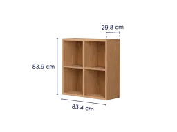 JP > PDP > Kuebie Shelf > Product Details > Dimensions > 2x2 > Image > Front