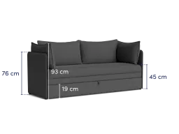 JP > PDP > Koala Sofa Bed Boxy > Charcoal Grey > V2 > Dimension > Sofa Diagonal