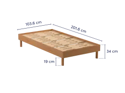 JP > PDP > Urban Bed Frame > Single > Product > Diagonal > Dimensions > without wing