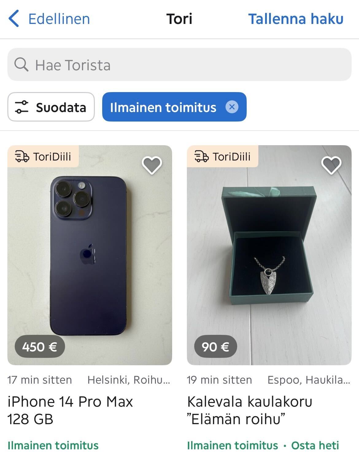Ilmainen toimitus