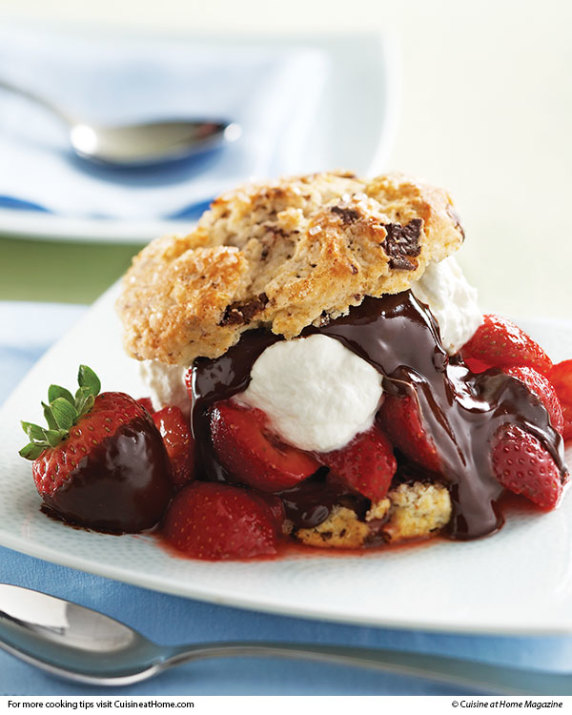 Chocolate-Covered Strawberry Shortcakes