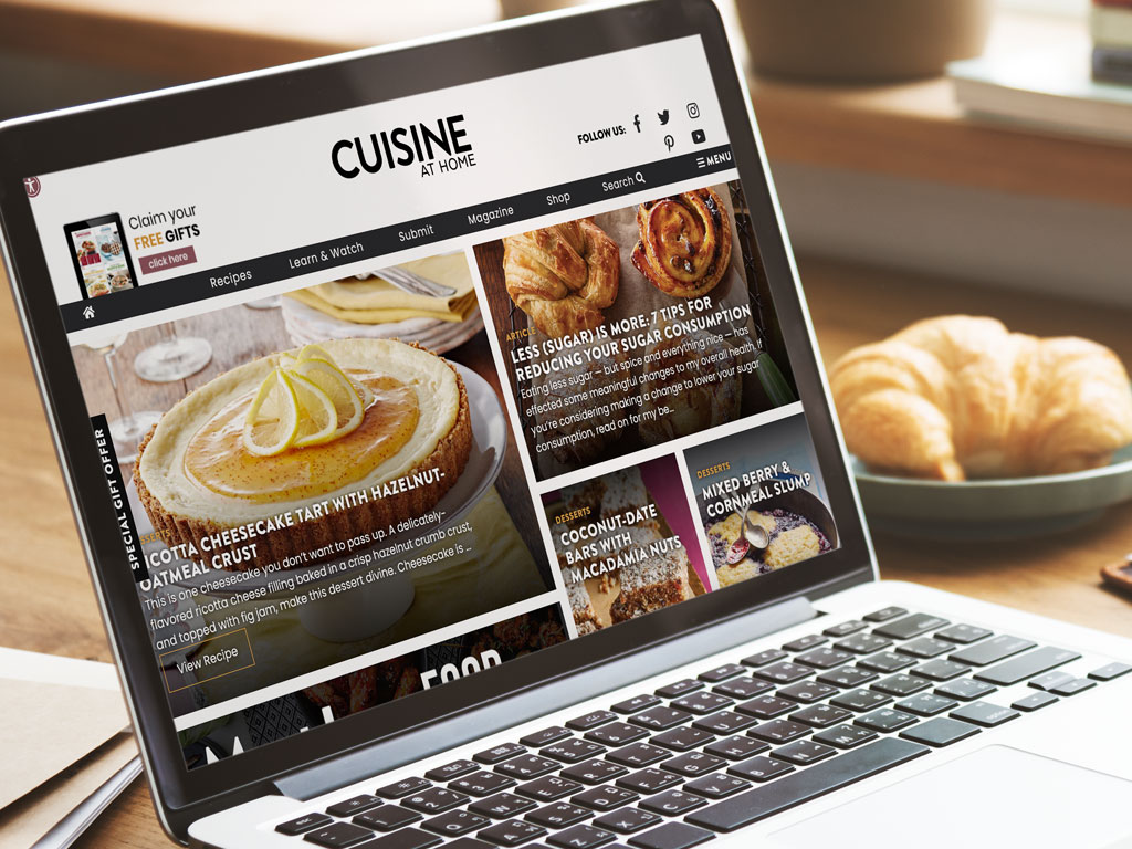 Sign Up for Cuisine at Home Push Notifications for Regular Culinary Inspiration