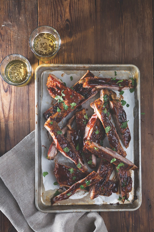 Grilled Bourbon-Honey Spareribs
