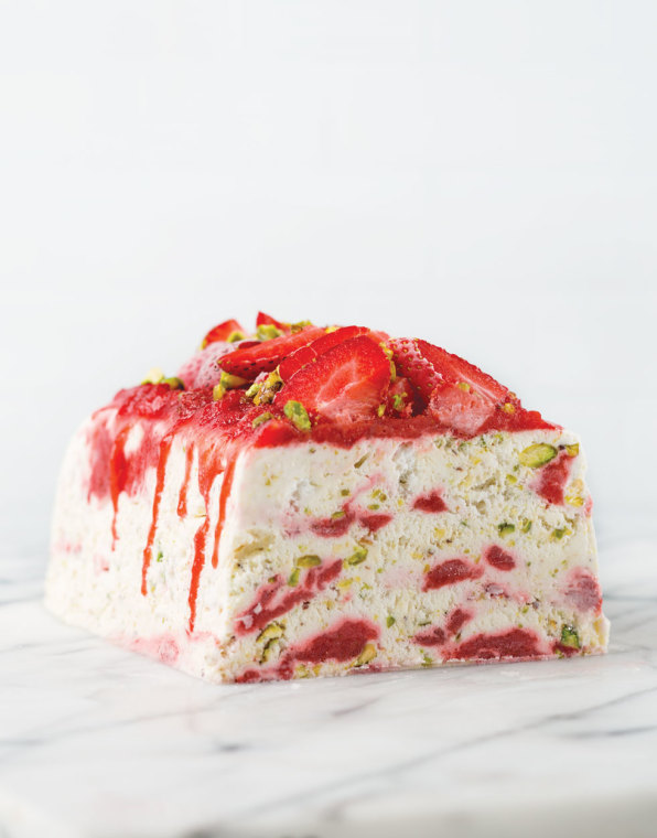 Strawberry Pistachio Semifreddo