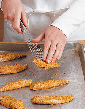 Roast fillets on preheated baking sheet, 5 minutes, then flip with a spatula and roast 3&ndash;4 minutes more.