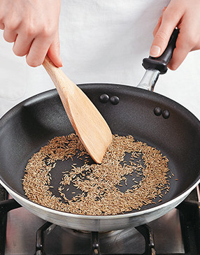 For optimum flavor, lightly toast the seeds to release their oils before adding them to the rub.

