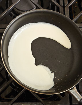 Immediately tilt the skillet and swirl the batter to spread it over the bottom of the skillet.
