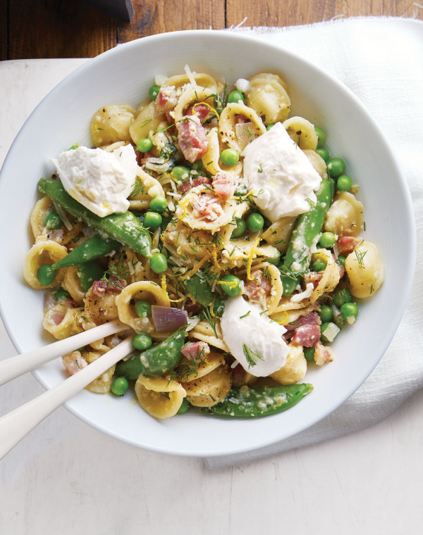 Spring Orecchiette with Burrata