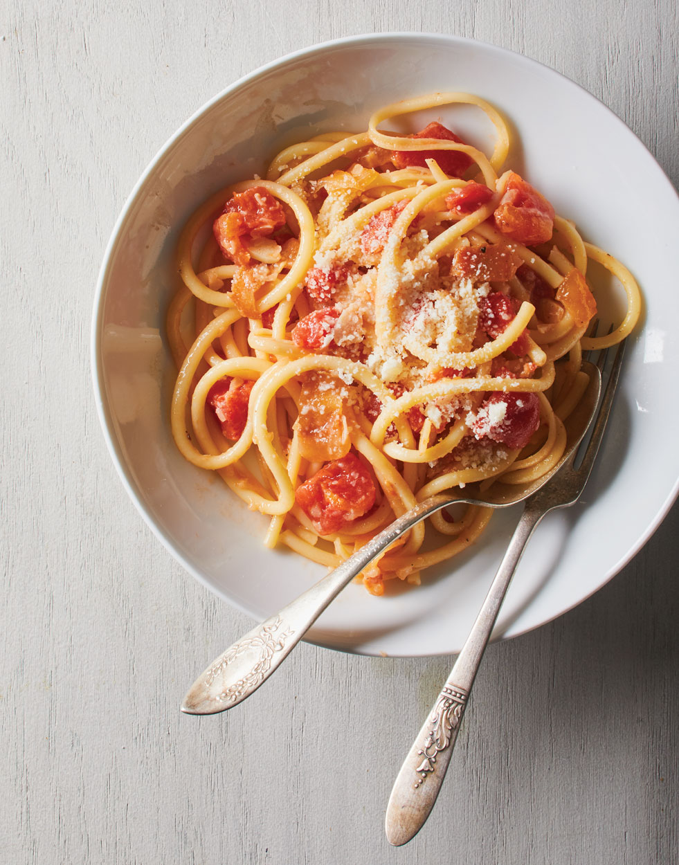 Amatriciana with Bucatini