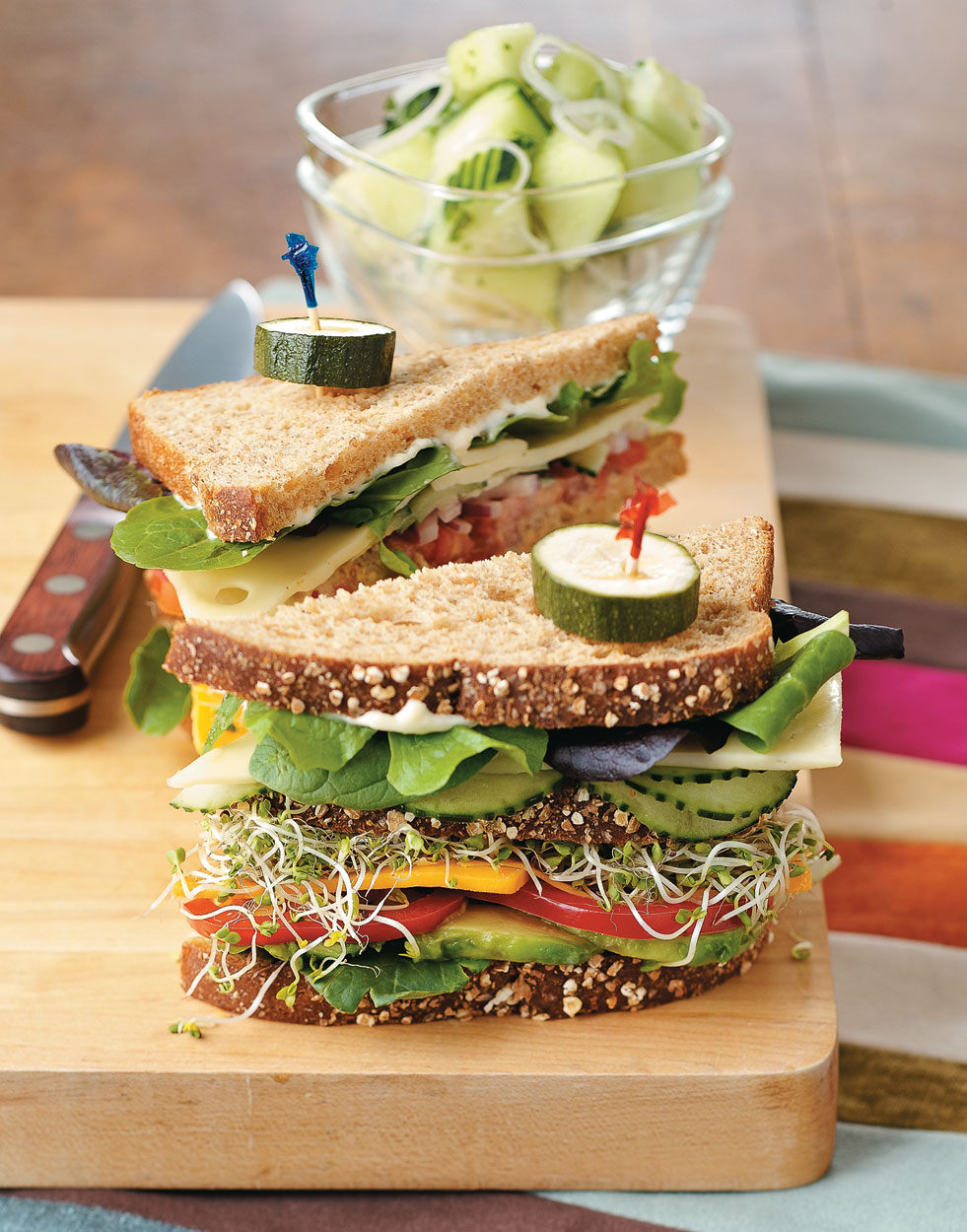 Vegetarian Dagwood Sandwiches Recipe