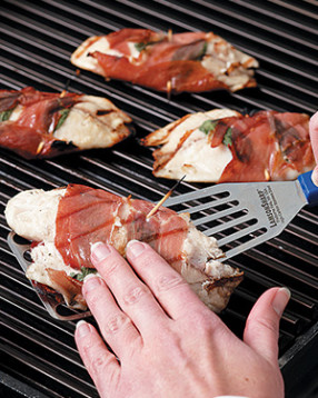 Grill fish on one side, 3&ndash;4 minutes, then use a thin, slotted turner to gently flip fillets over to grill other side.