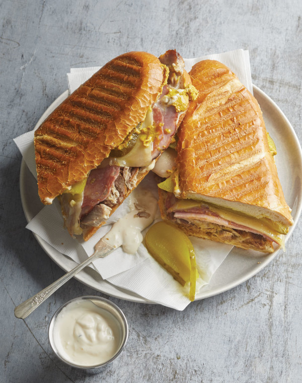 Tampa-Style Cubano Panini with lime mojo mayonnaise