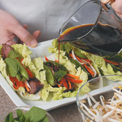 Only a little of this intensely flavored teriyaki sauce is needed on each wrap.