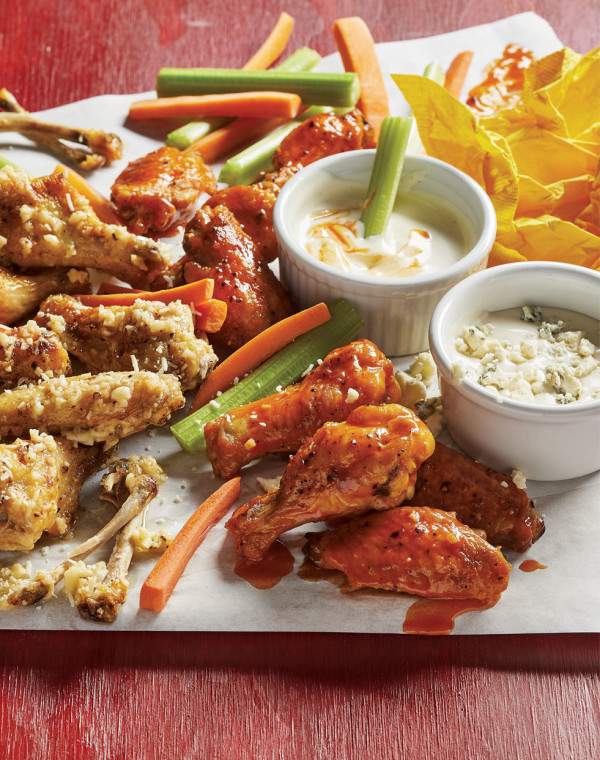 Air-Fried Chicken Wings with two sauces