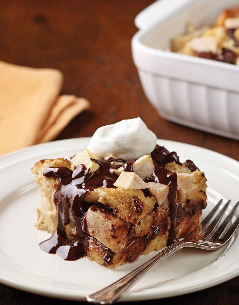 Pear & Chocolate Bread Pudding