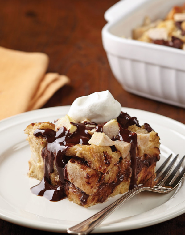 Pear & Chocolate Bread Pudding