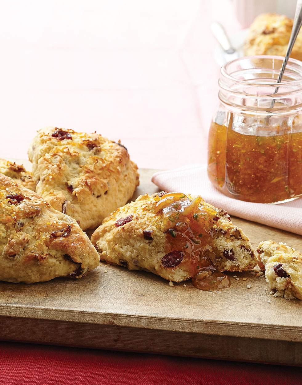 Cranberry-Pecan Scones with spiced orange marmalade Recipe