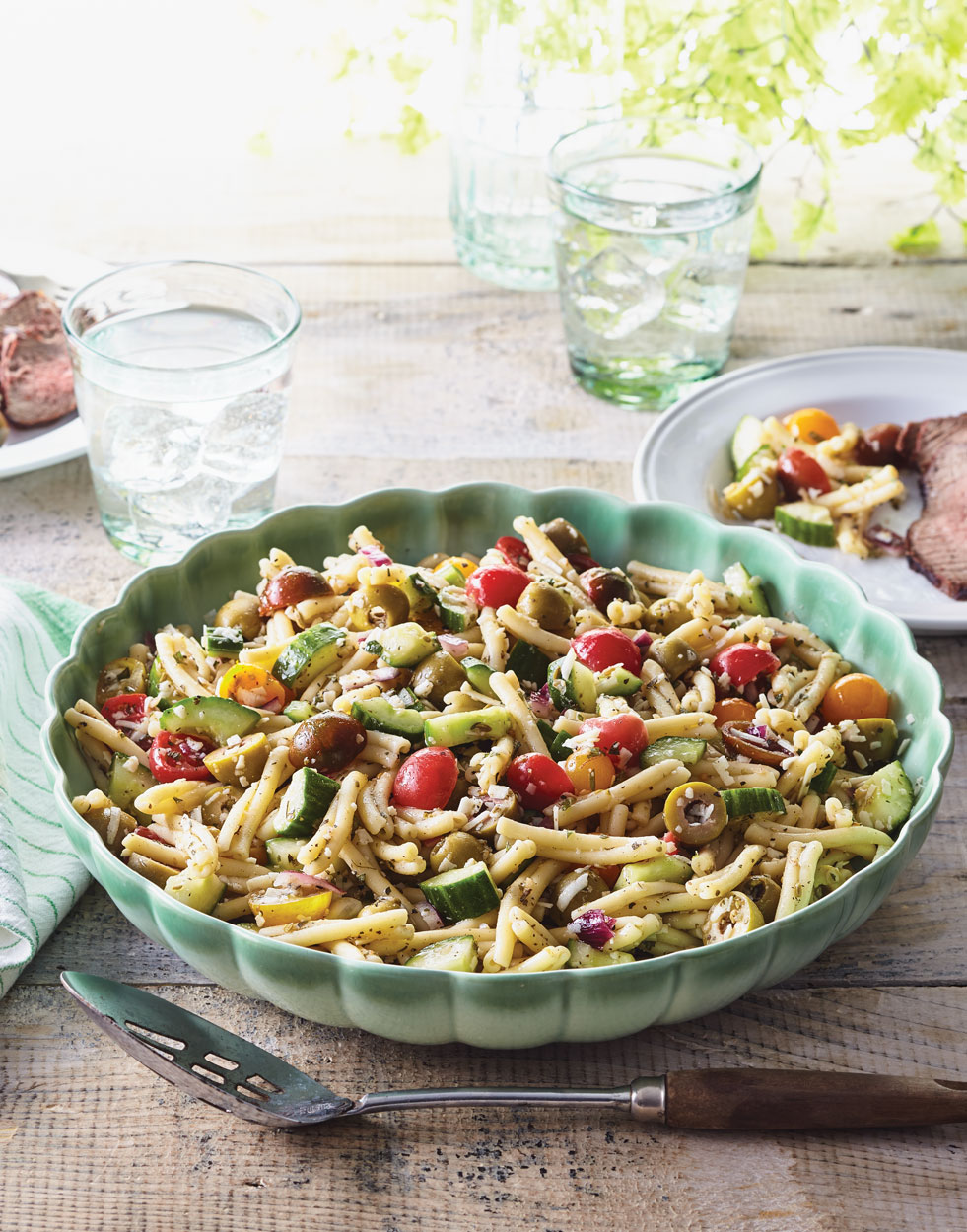 Italian Pasta Salad with Garlic-Oregano Vinaigrette Recipe