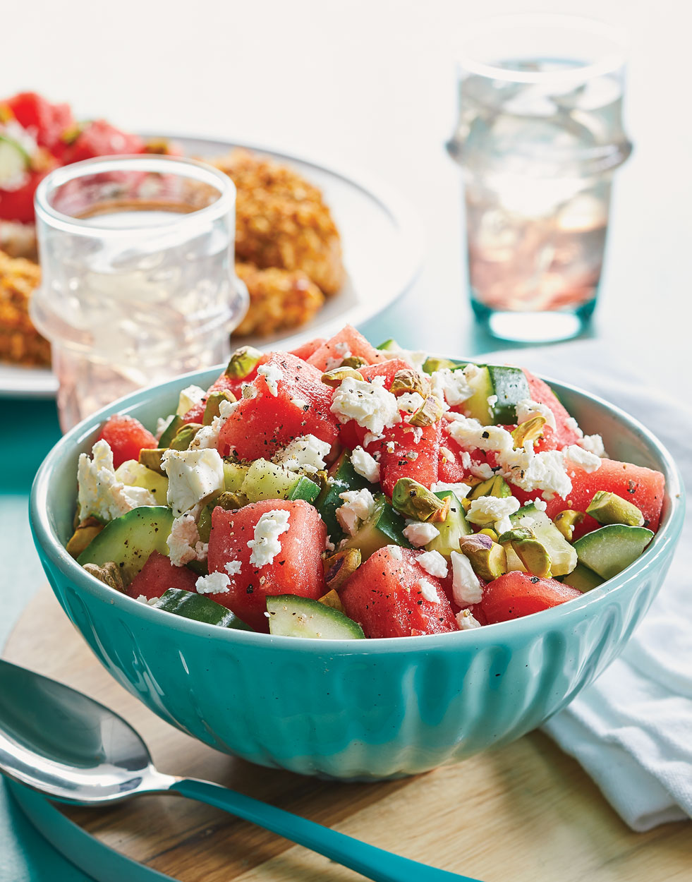 Watermelon & Cucumber Salad with Feta