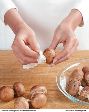 Mushrooms only require a quick wipe with a damp cloth to clean before preparing or eating.