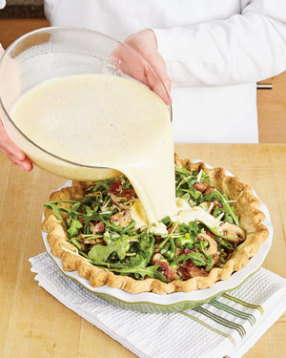 Asparagus-and-Mushroom-Quiche-with-Arugula-and-Prosciutto-Step2