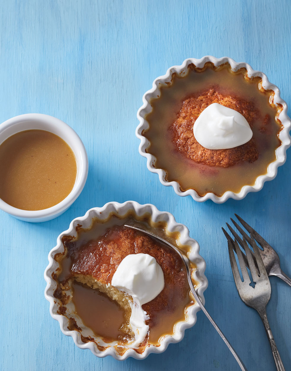 Pouding Chômeur with maple cream