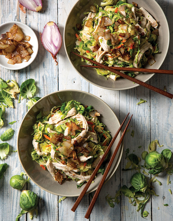 Brussels Sprouts and Chicken Salad